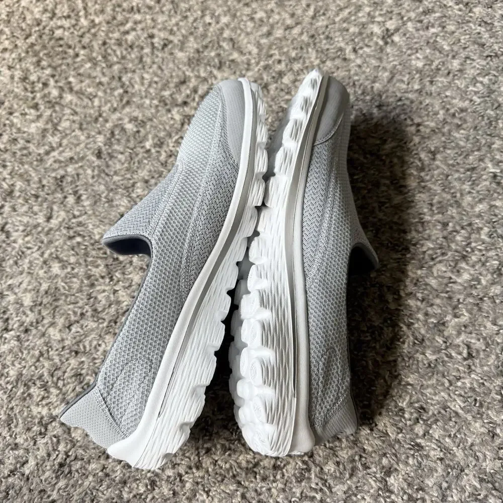 Skechers Go Walk 2 Womens Size 11 Casual Walking Slip On Shoes Gray COMFORT NEW